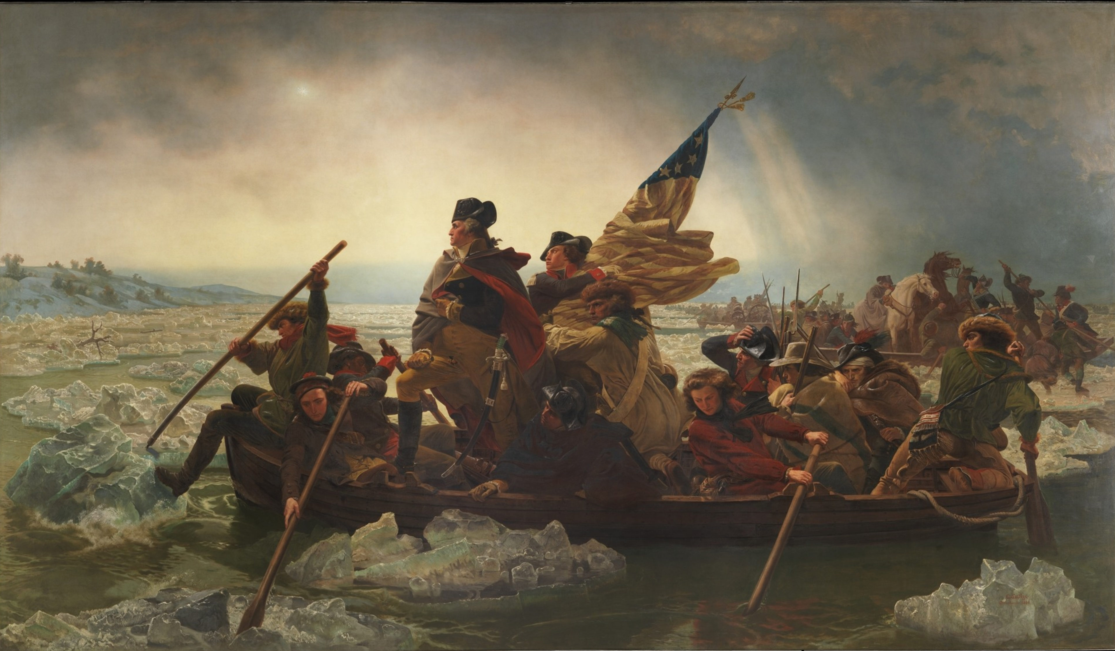 Emanuel Leutze painting called Washington Crossing the Delaware